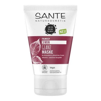 Sante FAMILY 3 Min Glanz Maske Bio-Birkenblatt & pflanzliches Protein