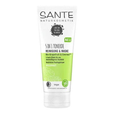 Sante 5in1 Tonerde Reinigung & Maske Bio-Grapefruit & Evermat